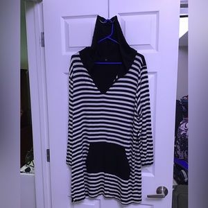 Plus Size Hooded tunic style top
